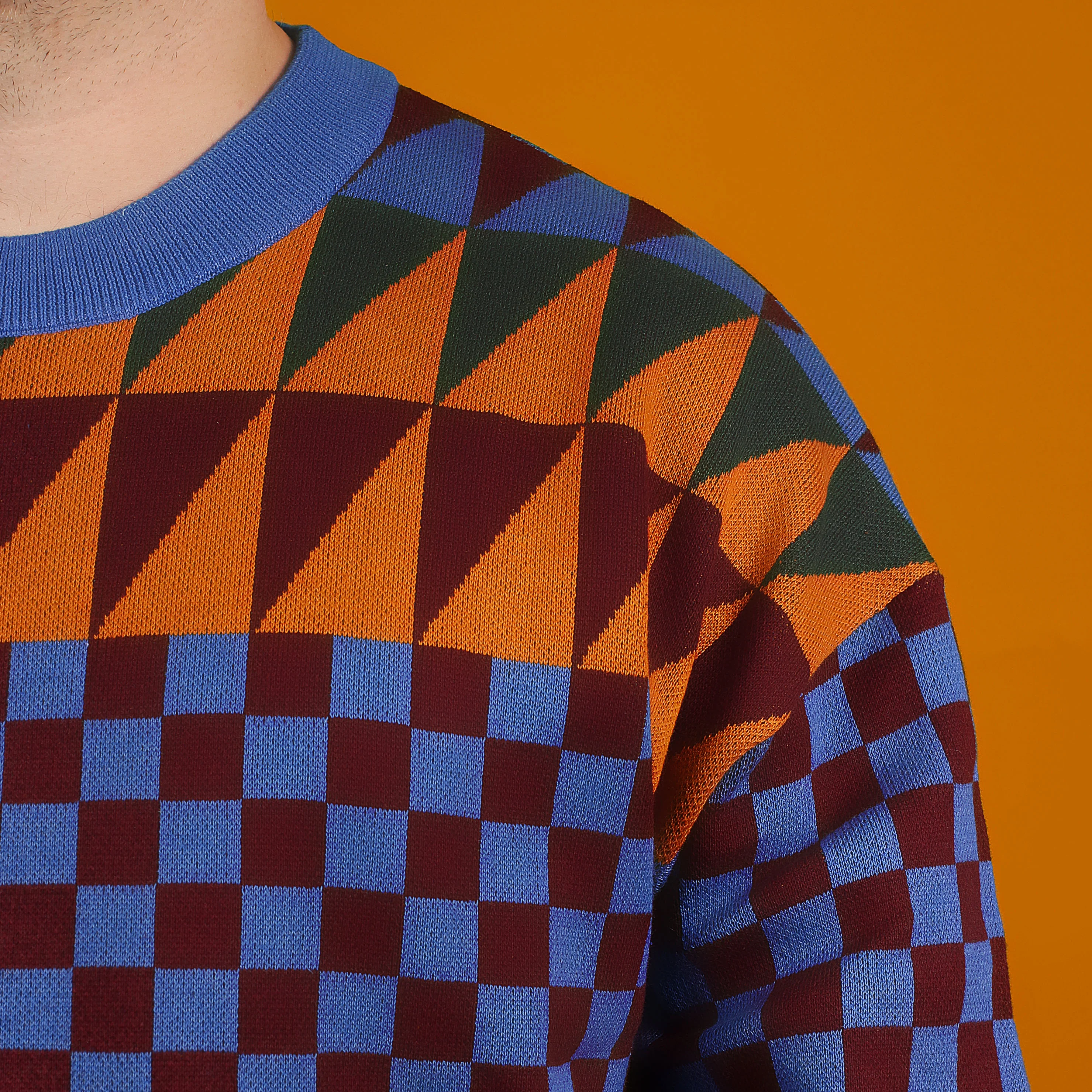 90's Geometric Knit Sweater - Image 3
