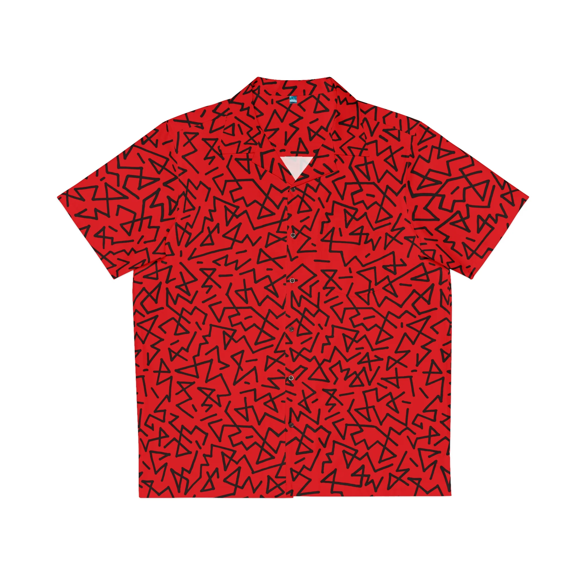 Red Zig-zag Hawaiian Shirt - Image 8