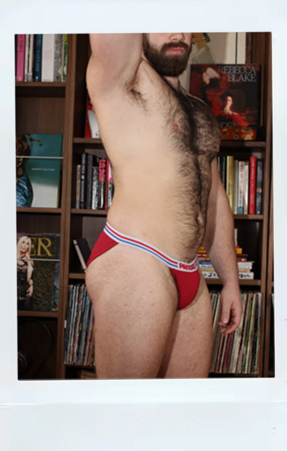 Dark Red Ribbed Sport Brief - Image 5