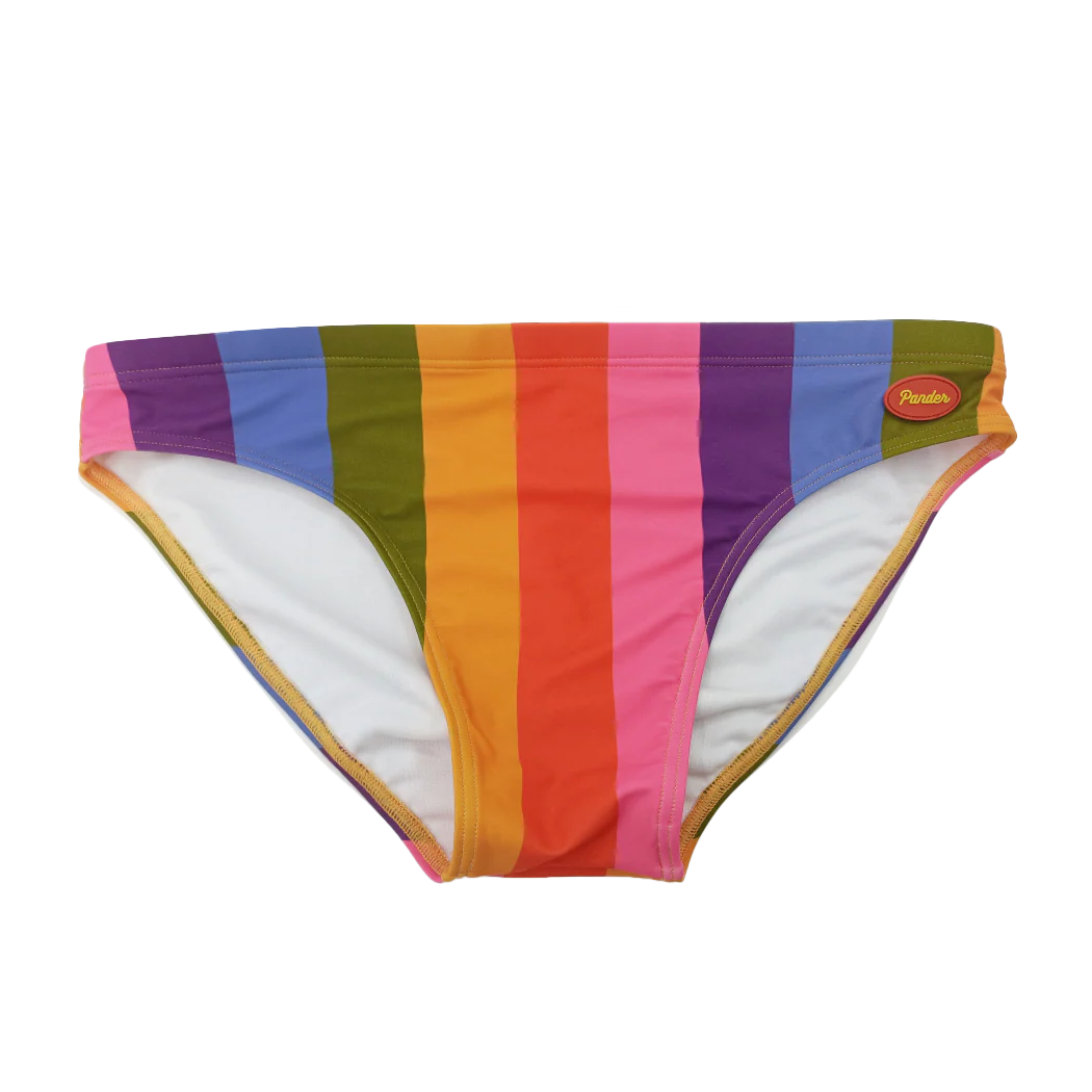 Pastel Rainbow Stripe Swim Brief - Image 4