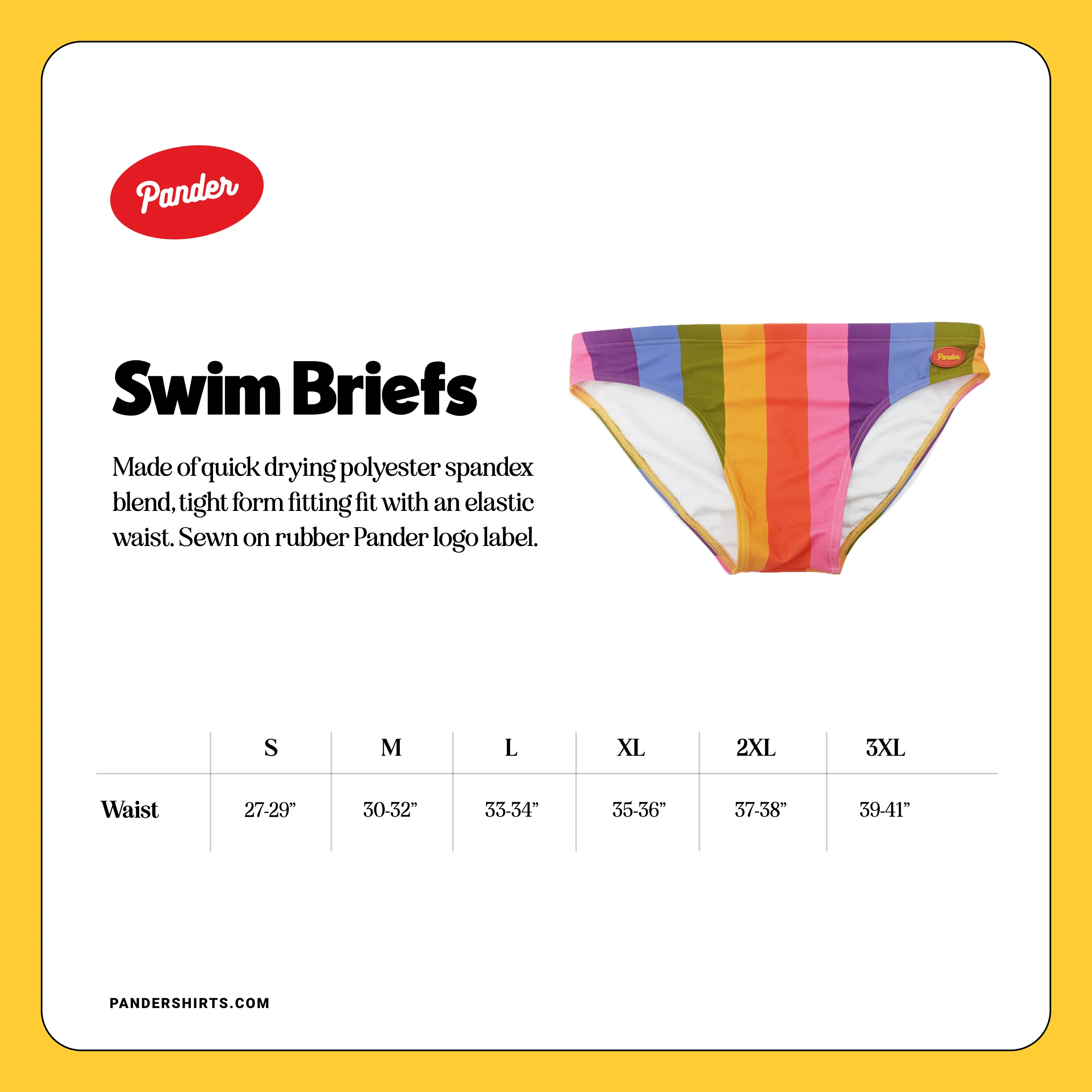 Pastel Rainbow Stripe Swim Brief - Image 5