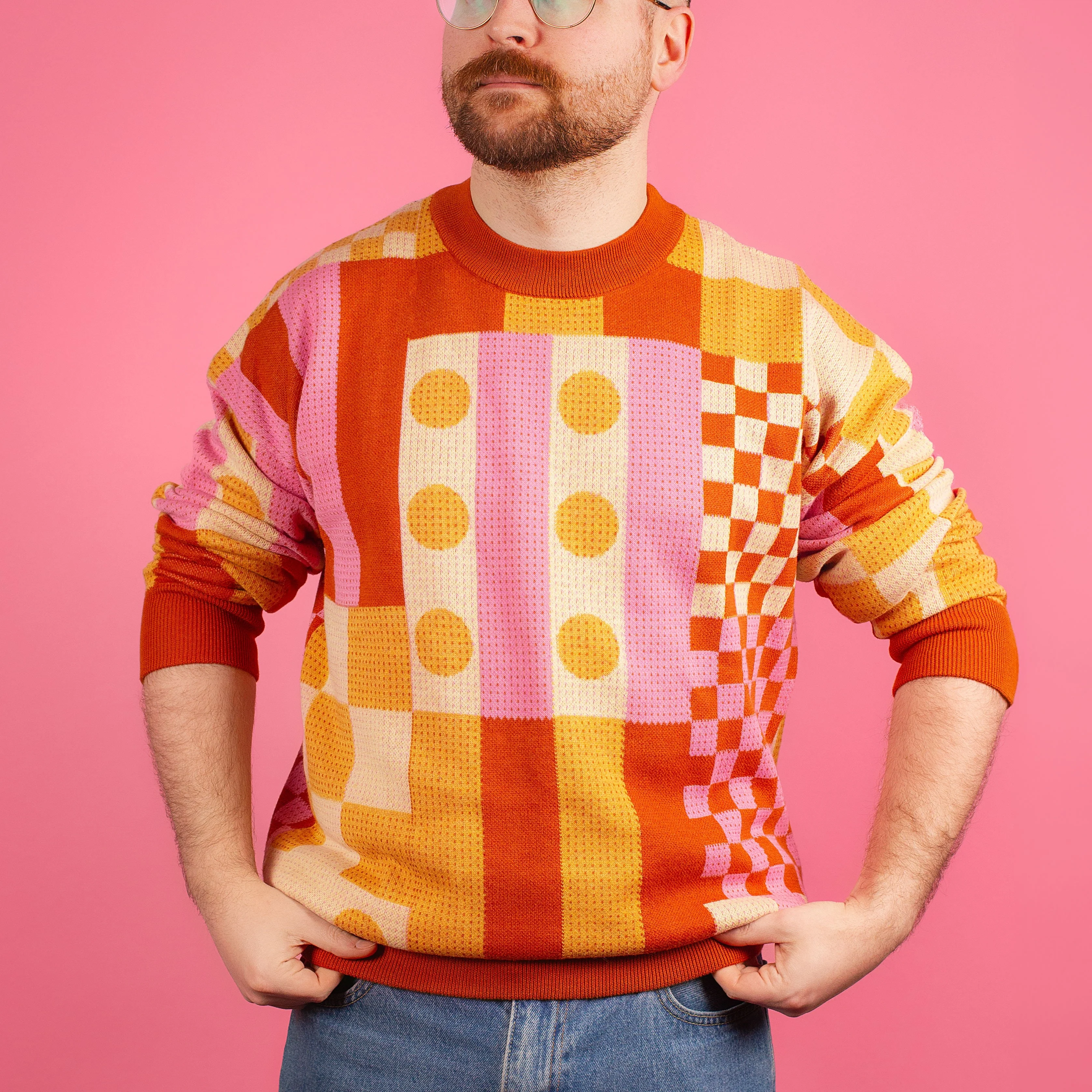 Patchwork Knit Sweater - Image 3