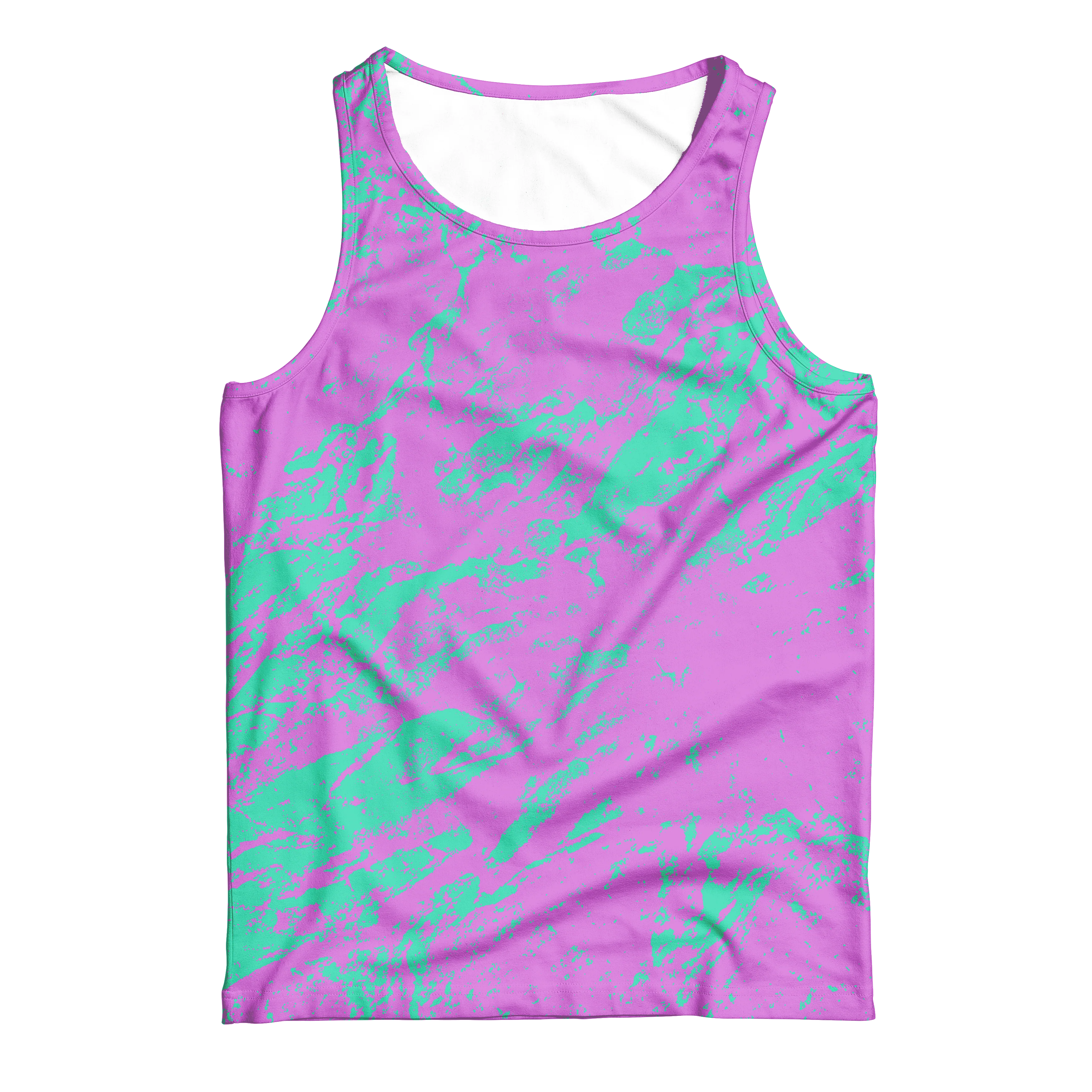 Pink & Teal Marble Gym Tank - Image 3