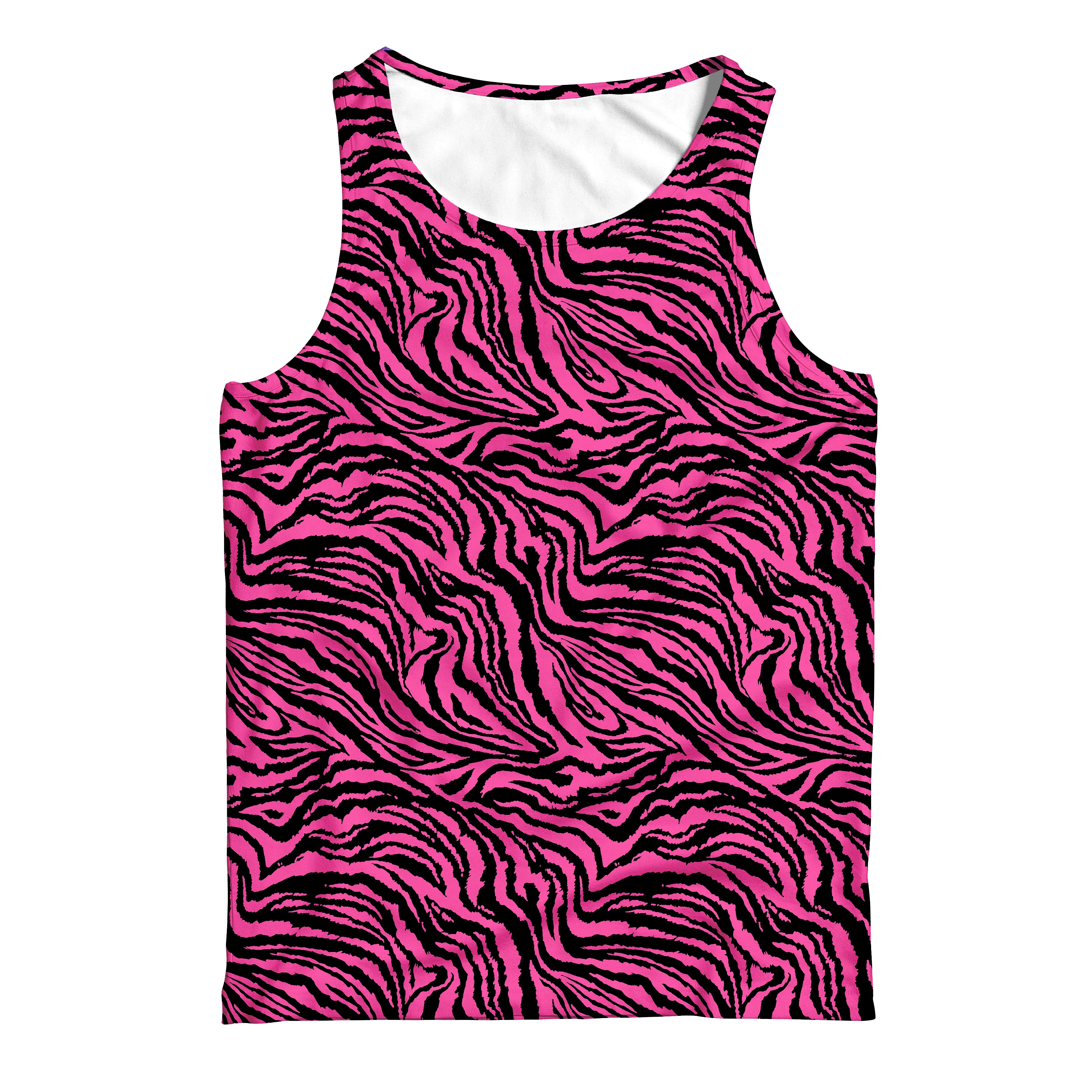 Pink Wavy Zebra Gym Tank - Image 3