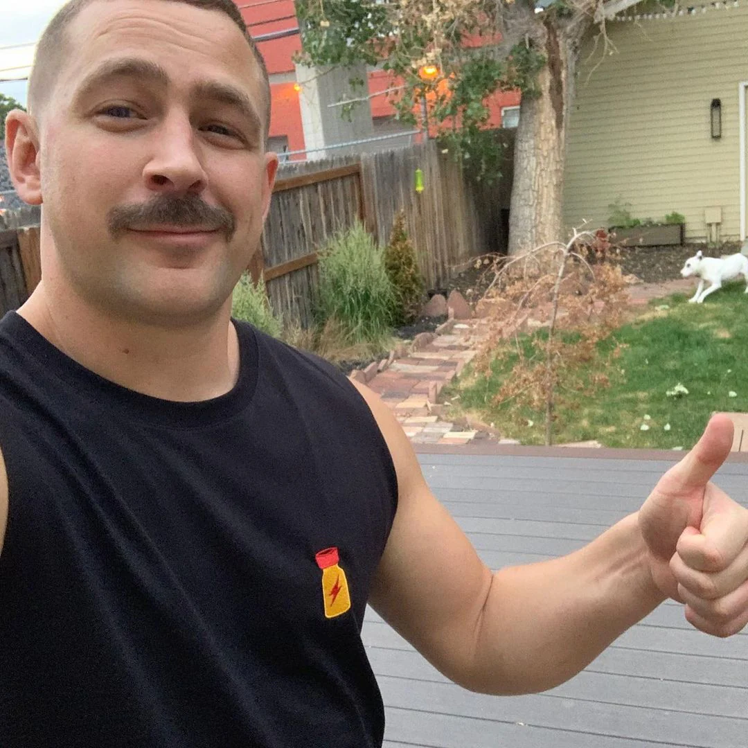 Poppers Embroidered Muscle Shirt - Image 4