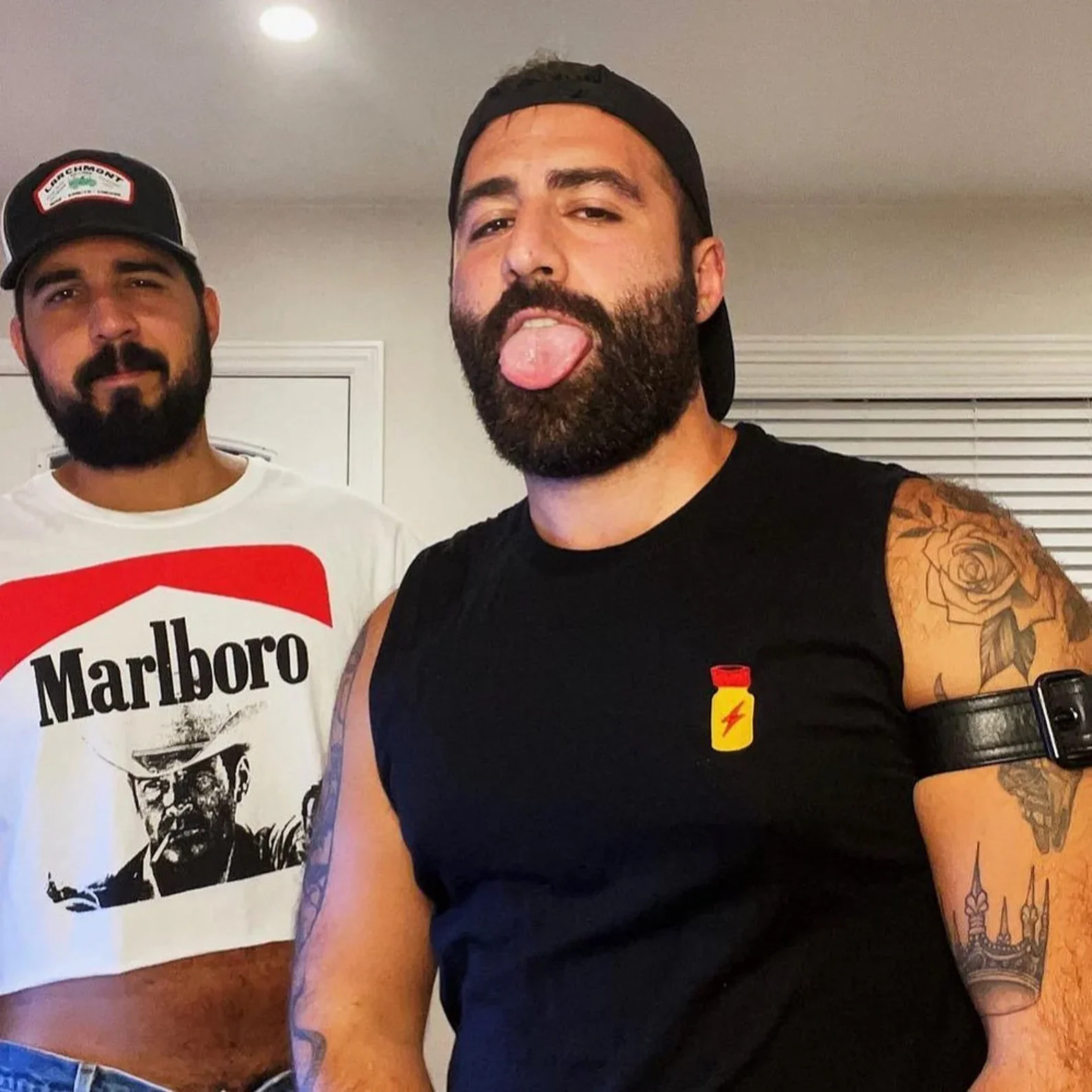 Poppers Embroidered Muscle Shirt - Image 5