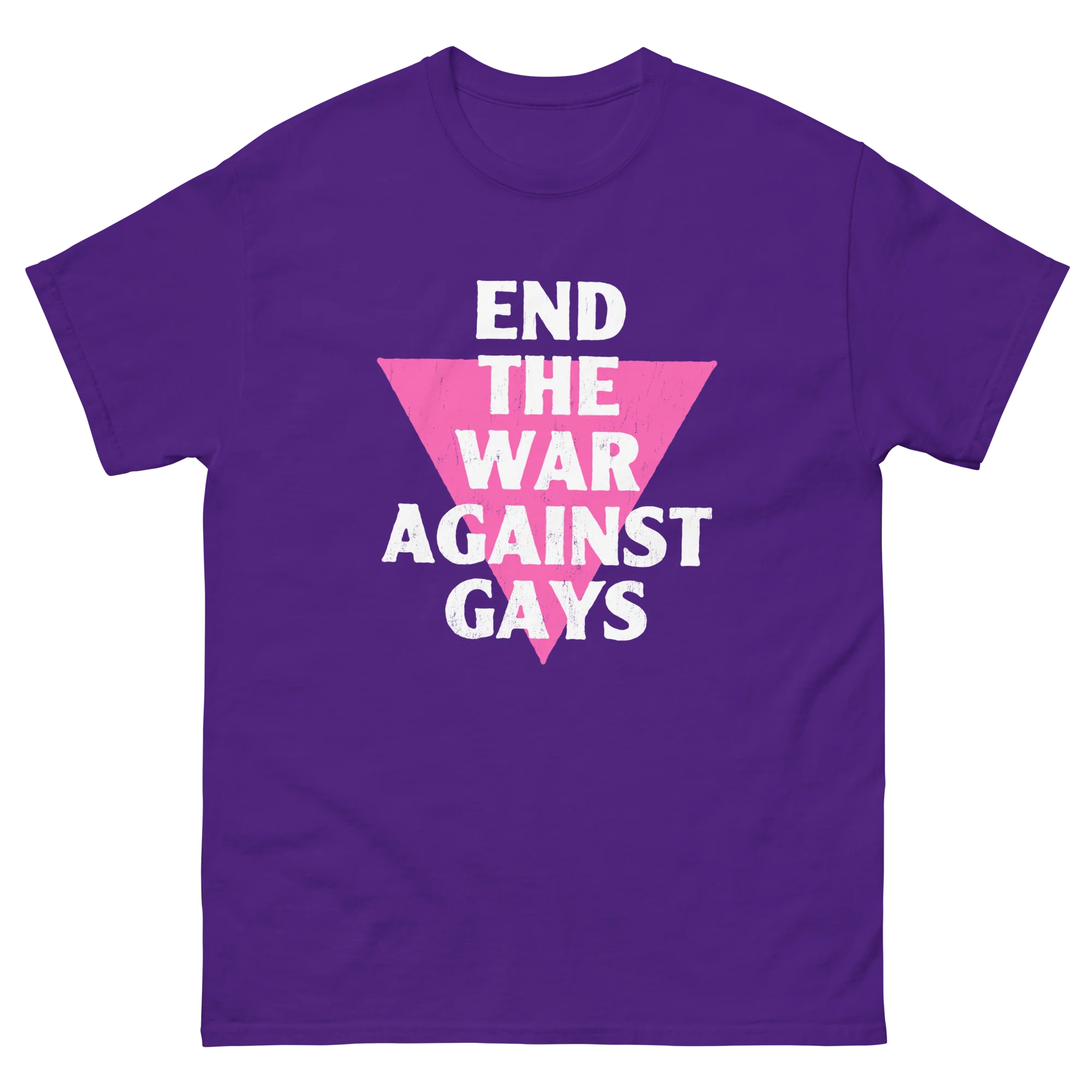 Retro Gay Pride End The War Against Gays T-Shirt - Image 5
