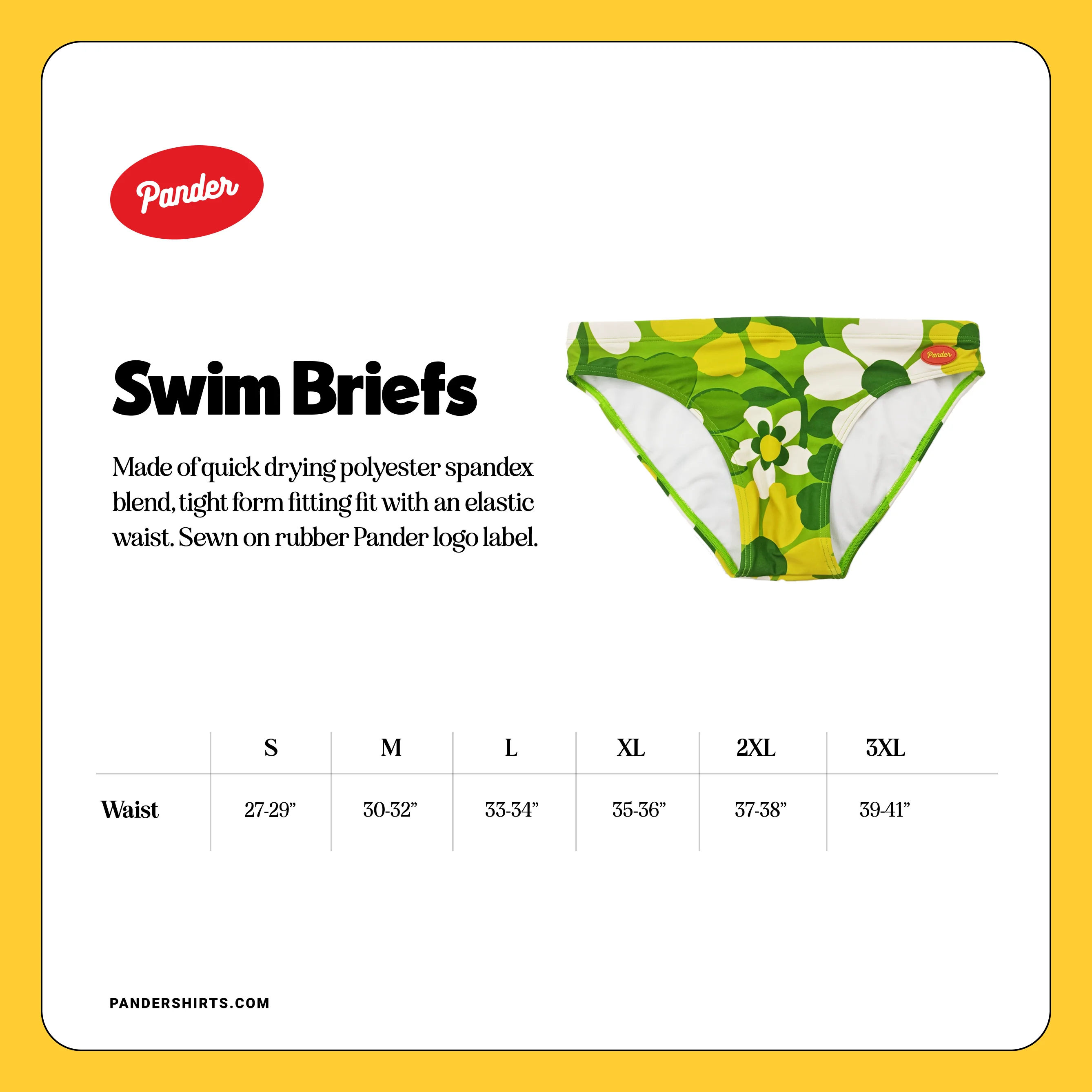 Green 70's Floral Couch Swim Brief - Image 5